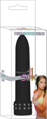 Seven Creations Diamond Silk Bullet Vibrator Black Bullet Vibrators